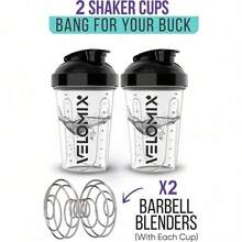 2 Pack 20oz Protein Shaker Bottles With Stainless Steel Whisk Balls Leakproof Lid Odor Resistant Sealing Ring For Gym Fitness Travel Sports Workout Shakes Healthy Drinks Daily Use For Men Women Easy To Clean Durable Plastic Essential Workout Accessories - Clear Prime - 查看 3