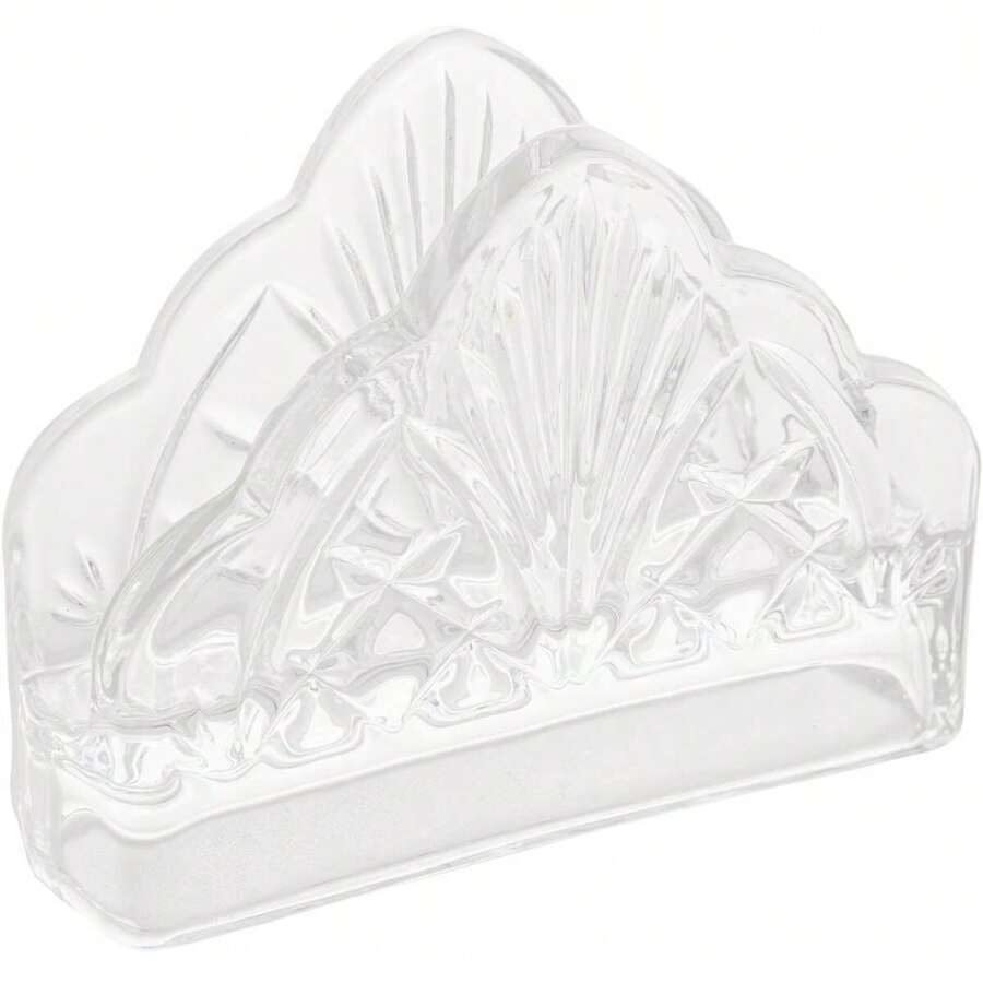 Jogo 10 Suporte para Papel de Mesa 12,5cm Cristal Dublin Lyor Porta Guardanapos - Transparente - Visão 1