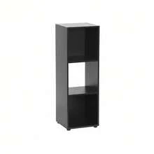 Ecommerc3 MOBLEKIT | Modular Wooden Shelves With Different Compartments And Door Options, Bookcases And Storage Furniture For Bedroom, Kitchen Or Entryway - Negro - 3 Comp | 31*29.7*91.2cm - View 8