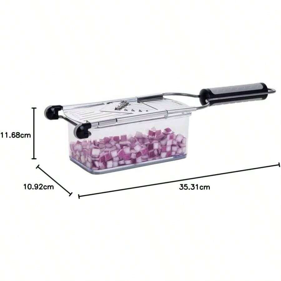 Speed Rebanadora de frutas y verduras Mandolina de acero inoxidable Corta, Ralla, Hace Rodajas, Juliana, Cubos 10 Veces ms rpido - Acero inoxidable - Ver 1