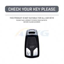 Vỏ bảo vệ chìa khóa cho Audi, chất liệu TPU mềm cao cấp, túi đựng chìa khóa bảo vệ toàn diện 360 độ, kèm dây đeo, tương thích với Audi A4, Q7, Q5, TT, A3, A6, SQ5, R8, S5 và các mẫu khác, vỏ bảo vệ chìa khóa điều khiển thông minh - phụ kiện bảo vệ chìa khóa ô tô bền bỉ - Audi B - Xem 7