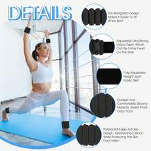 2pcs Ankle Weights, Wrist Weights, Adjustable Wearable Silicone Wrist Bangles, Wearable Arm & Leg Weights, Adjustable Wrist Ankle Weights, For Women & Men, Perfect For Walking, Running, Yoga, Pilates, Gym, Strength Training Wrist & Ankle Weights. Weighted Wristbands Are Designed For Home Gym Workouts (0.5/1Lb Each) - 2 PCS Wrist Weights (0.5Lb Each, total 1Lbs) - 查看 6
