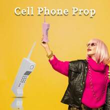 New Gugxiom 90s Phone Prop Cell Phone Ornament Retro Brick Cell Phone Ornament Retro Mobile Phone Model For 80s 90s Party Decorations For Home Living Room Decor Desktop Decoration White - White - View 3