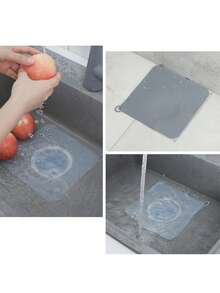 1pc Silicone Drain Cover, Blocks Drain Odor Mat, 3 Sizes Fit Different Bathroom Drains, With Handle, Hanging Storage, Easy To Lift - Multicolor - View 8