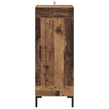 Buffet vidaXL en bois ancien recyclé, 34,5 x 34 x 90 cm, bois composite et fer - Tabac - Voir 6