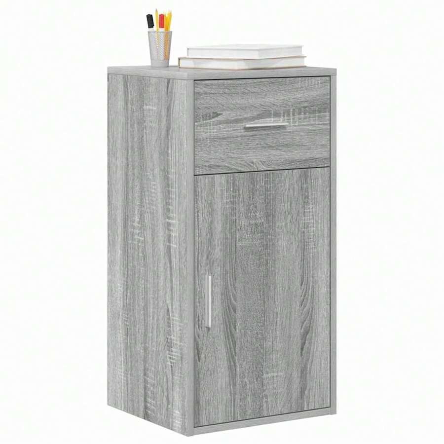Credenza vidaXL Grigio Sonoma 38 x 34,5 x 75 cm Materiale a base di legno - Grigio - Visualizzare 1