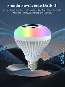 Bombilla LED regulable, bombilla de luz RGBW de cambio de color A21, 16 opciones de color y 4 modos de iluminación, 9W equivalente a 60W, AC 110-130V, base de rosca E26 con control remoto para decoración del hogar, dormitorio, escenario, fiesta - 1 paquete - 2 piezas - Ver 4