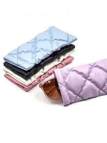 1PC New Material Squeeze Top Glass Pouch - Portable Glass Organizer Pouch Bags Soft PU Leather Glasses