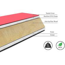 210 Cm Folding Gymnastics Training Balance Beam For Children, Faux Suede Beam For Exercise Gym At Home - Pink - View 5
