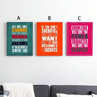 1 st motiverande inspirerande citatposters, kontorsinredning, modern heminredningsmålning, för vardagsrum/studentrum, med långvariga färger, perfekt present, väggkonst, väggdekor, ingen ram