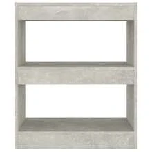 Estantería/separador de ambientes vidaXL, color gris hormigón, 60x30x72 cm - Gris - Ver 5