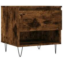 Tables basses vidaXL, lot de 2, chêne fumé, 50 x 46 x 50 cm, matériau à base de bois - Tabac - Voir 5