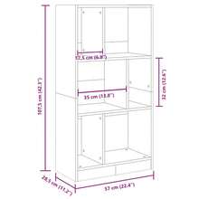 Estante vidaXL Branca 57x28,5x107,5 cm Material à base de madeira - Branco - Ver 9