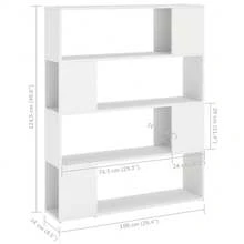 étagère de séparation vidaXL blanche 100x24x124 cm - Blanc - Voir 7