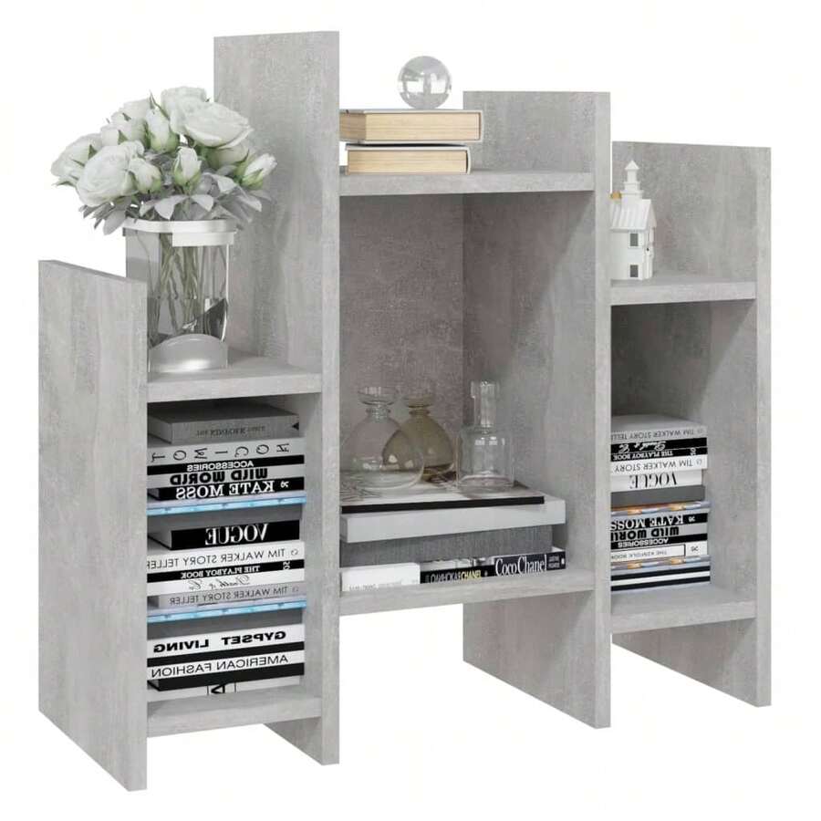 vidaXL Regalschrank Betongrau 60x26x60 cm Holzwerkstoff - Grau - Übersicht 1