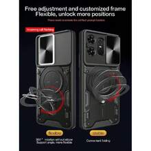 Case For Moto Edge 50 Pro Capa Case - With Screen Protector And Built-In Phone Stand - Black, 35879572 - 紫色 - 查看 5