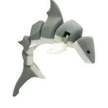 1 pieza Figura decorativa de tiburón multicolor impresa en 3D, regalo artesanal creativo, juguete con articulaciones móviles - Multicolor - Ver 2