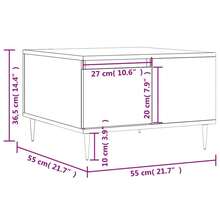 Tavolino da caffè vidaXL bianco lucido 55x55x36,5 cm Materiale a base di legno - Bianco - Visualizzare 3