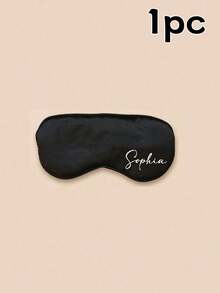 LICVIC Máscara de dormir personalizada con nombre, máscara de dormir de satén personalizada, máscara de dormir personalizada para mujeres, se puede personalizar como máscara de viaje para los ojos, regalo para mujeres, regalo de boda, regalo de cumpleaños, adecuado para el Día de San Valentín, el Día del Padre, el Día de la Madre, regalos para novias, damas de honor, padres, miembros de la familia, uso diario - Negro - Ver 13