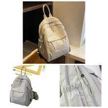 Mochila de viaje, ligera, impermeable, mochila simple con mltiples bolsillos para la escuela, el trabajo y los viajes, unisex - Gris Claro - Ver 1