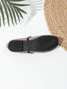 JiaYunNvXie Giày Mary Jane mới cho nữ, kiểu dáng retro Pháp, mũi vuông, dễ xỏ. - Vàng sâm panh - Xem 7