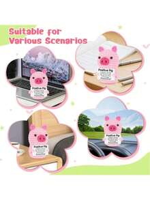 1个手工钩织小猪毛绒玩具 | 附赠奖励卡“你真棒”的阿米格鲁米毛绒玩具 | 可爱的粉色小猪装饰品，适合复活节/生日/办公桌/家庭书架 | 送给女性/儿童/朋友的完美奖励礼物（减压小物） - 彩色 - 查看 5