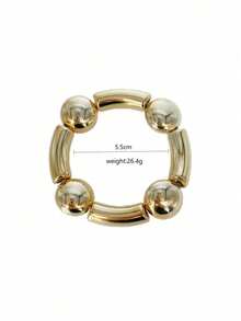 1 件优雅经典的水滴形圆形手链，高端时尚礼物，适合女性小众派对 - 金色 - 查看 9