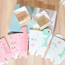 4/12/24/100pcs Cartoon Dinosaur Colorful Boxes, Disposable Popcorn Boxes And Chicken Popcorn Boxes, Multi-Color Mixed Boxes, Suitable For Snacks, Fries, Candies, Etc. - Multicolor - View 3
