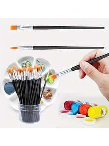 Professional Artist Brush Set, Suitable For Oil Painting, Watercolor, Canvas, Rock Art And Nail Art - The Ideal Choice For Artists And Enthusiasts! - Multicolor - View 7