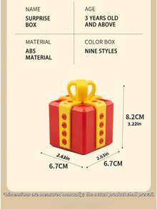 惊喜创意情人节/生日惊喜盒礼物，螺丝盒恶作剧空盒，送给朋友的搞笑礼物，抽象玩具 - 彩色 - 查看 2