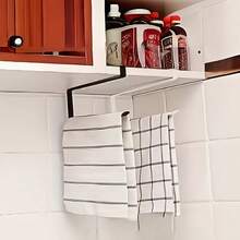 Kitchen Paper Towel Holder, Toilet Paper Holder, Cling Film Dispenser, Utensil Organizer Rack, Drill-Free Design, Black & White Options, Ideal For Kitchen, Holds Toilet Paper, Cling Film, Utensils, Maximizes Kitchen Space, Keeps Kitchen Tidy, Perfect Christmas Gift, Ramadan Gift - Multicolor - View 11