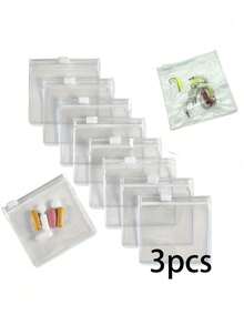 3/8/16pcs Medicine Storages Bag, Reusable Medicine Storages Bag, Zipper Medicine Bag Set, Lure Bag Jewelry Storage Bag Self-Sealing Drug Storage Device And Travel Accessories - Multicolor - View 8