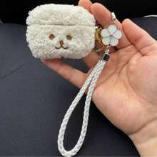 卡通泰迪熊毛绒保护壳带钥匙扣，可爱蓬松保护套，兼容 1/2/3/4/Pro/Pro2/Pro3，防震、保护、防尘、时尚 - 彩色 - 查看 30