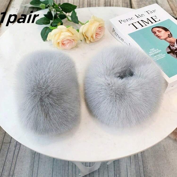 1pc Faux Fur Soft Cuff Wrist Warmer, Suitable For Cold Weather, Women Fluffy Arm Sleeve Warmer, Short Faux Fur Wrist Cuff For Winter - Multicolor - View 14