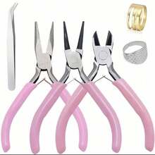 Mini Angled Pliers, Round Bent Nose Pliers, Insulated Pliers Suitable For Jewelry Making Tools - Multicolor - View 2