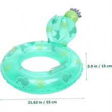 Anillo De Natacin De Cactus Accesorio De Natacin Swimming Pool Toys Suministro De Natacin Anillo De Natacin Kawaii Aid Float Rings Beb Piscina De Polivinilo Playa - Verde + 55CM - Ver 9