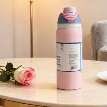 32盎司不锈钢保温运动水壶，带吸管，适合运动、旅行和上学；32盎司大容量金属真空保温可重复使用咖啡旅行杯；32盎司便携式水壶；保温/保冷数小时；防汗；耐用；32盎司运动水壶，是户外活动、露营、驾车的理想之选，也是健身爱好者的绝佳生日和圣诞礼物。 - 彩色 - 查看 3