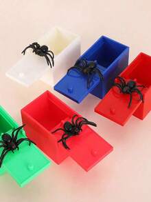 1 pieza Caja de broma de araña de madera - Caja de broma hecha a mano, excelente para regalo de Halloween, regalo de Acción de Gracias - Multicolor - Ver 3