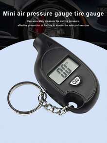 Mini LCD Digital Tire Pressure Gauge With Keychain, Suitable For Car, Truck, Motorcycle Tire Inspection Tool, Auto Repair Tool, Automotive Accessory