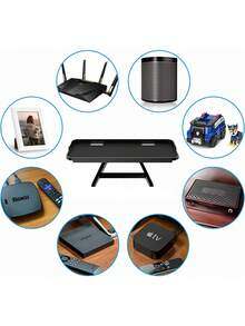 Estante Organizador de 30cm en Negro de ABS - Soporte para Pantalla, Monitor, Celular y TV, No Requiere Ensamblaje, Carga de 3 kg - Negro - Ver 5