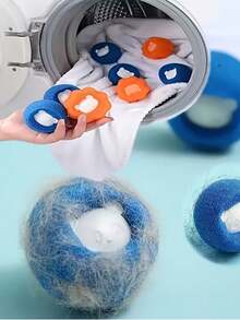 3/6/10/15pcs Pet Hair Remover, Machine Washable, Reusable Dryer Balls, Reduces Wrinkles And Clothes, Saves Drying Time, Saves Free Drying Time In The Washing Machine, Anti-Pet Hair Accessory, Laundry Supplies, An Essential Household Cleaning Item. - Multicolor - View 12