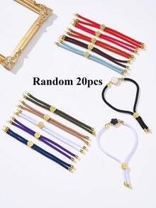 1/5/10/20/30/40/50/100pcs Colorful Fashion Simple Adjustable Pull Style Bracelet Jewelry Clasp DIY Accessories