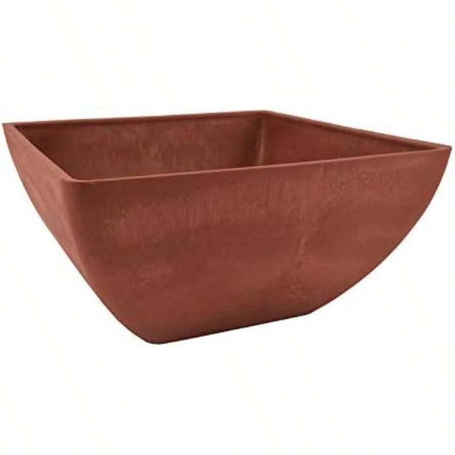 PSW Arcadia Garden Products FBD30DC Simplicity Square, 12 x 12 x 6 Pulgadas, carbón Oscuro(Terra Cotta 12 by 12 by 6-Inches) - Multicolor - Ver 1