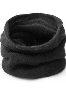 1pc Unisex 100% Cashmere Knitted Neck Warmer Scarf, Autumn/Winter Outdoor Riding Windproof Warm Neck Gaiter - Multicolor - View 2