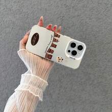 1 pieza funda de teléfono de moda transparente de color claro con diseño de cinco ositos de dibujos animados, ideal para chicas modernas. Material suave resistente al agua y a caídas. Compatible con Apple  11 Pro Max, 12 Pro Max, 13 Pro Max, 14 Pro Max, 15 Pro Max, 16 Plus, 16 Pro Max,  Galaxy S21, S22, S23, S24 Ultra, Redmi Note 13, 14,  Pura 70, OPPO Reno 11, Honor X9,  Pixel 7. - Blanco - Ver 3