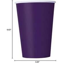 Unique Party 31857 Vasos de papel, Color ,(Púrpura profundo 10 unidades) - Multicolor - Ver 2