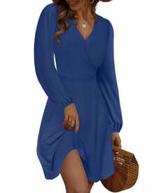 Boho    Split  Wrap    Home - Solid Blue - View 2