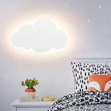 lampara de pared para niños, lampara de pared interior, Lámpara Moderno creativa , Adecuado para dormitorios, habitaciones de niños, Carcasa blanca - fuente de luz cálida(Blanco) - Multicolor - Ver 2