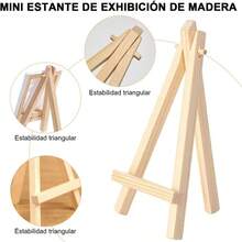 Caballetes para Pintar Niños de Artista Caballete de Pintura Set 6 Mini Lienzos para Pintar Paneles Blancos Imprimados 10x10 cm con 10 Pinceles para Suministros de Fiesta de Pintura ArtisticaDurable, Sólido,cultivating children's interests - Blanco - Ver 4