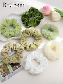 1pc Women's Fashionable & Elegant 16cm Oversized Fluffy Hair Scrunchie, Warm For Everyday Wear In Spring, Autumn & Winter Head Accessories